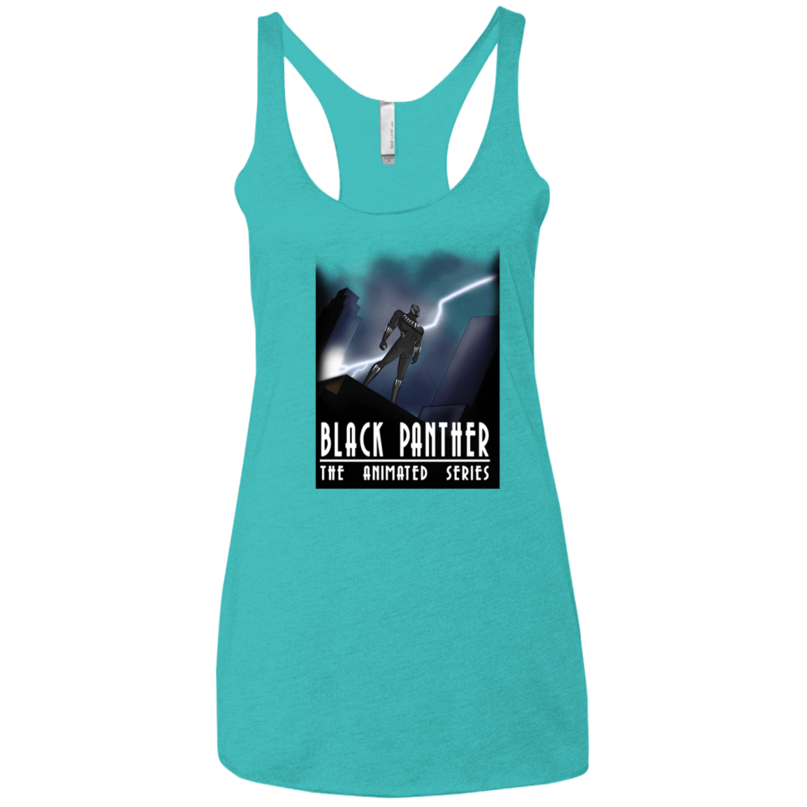 T-Shirts Tahiti Blue / X-Small Black Panther The Animated Series Women's Triblend Racerback Tank