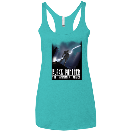 T-Shirts Tahiti Blue / X-Small Black Panther The Animated Series Women's Triblend Racerback Tank