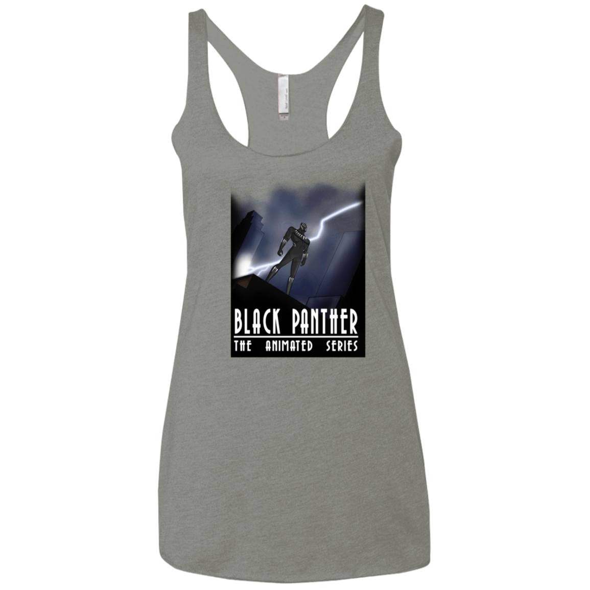 T-Shirts Venetian Grey / X-Small Black Panther The Animated Series Women's Triblend Racerback Tank