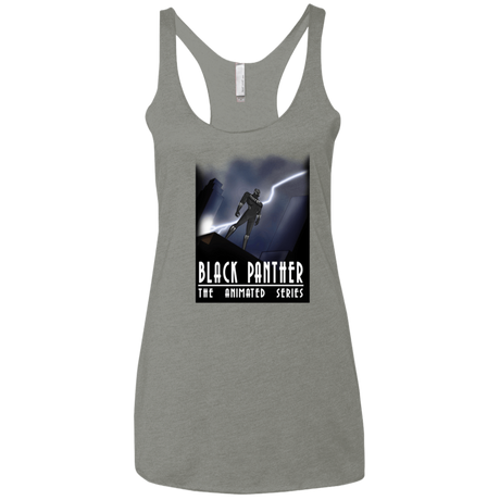 T-Shirts Venetian Grey / X-Small Black Panther The Animated Series Women's Triblend Racerback Tank