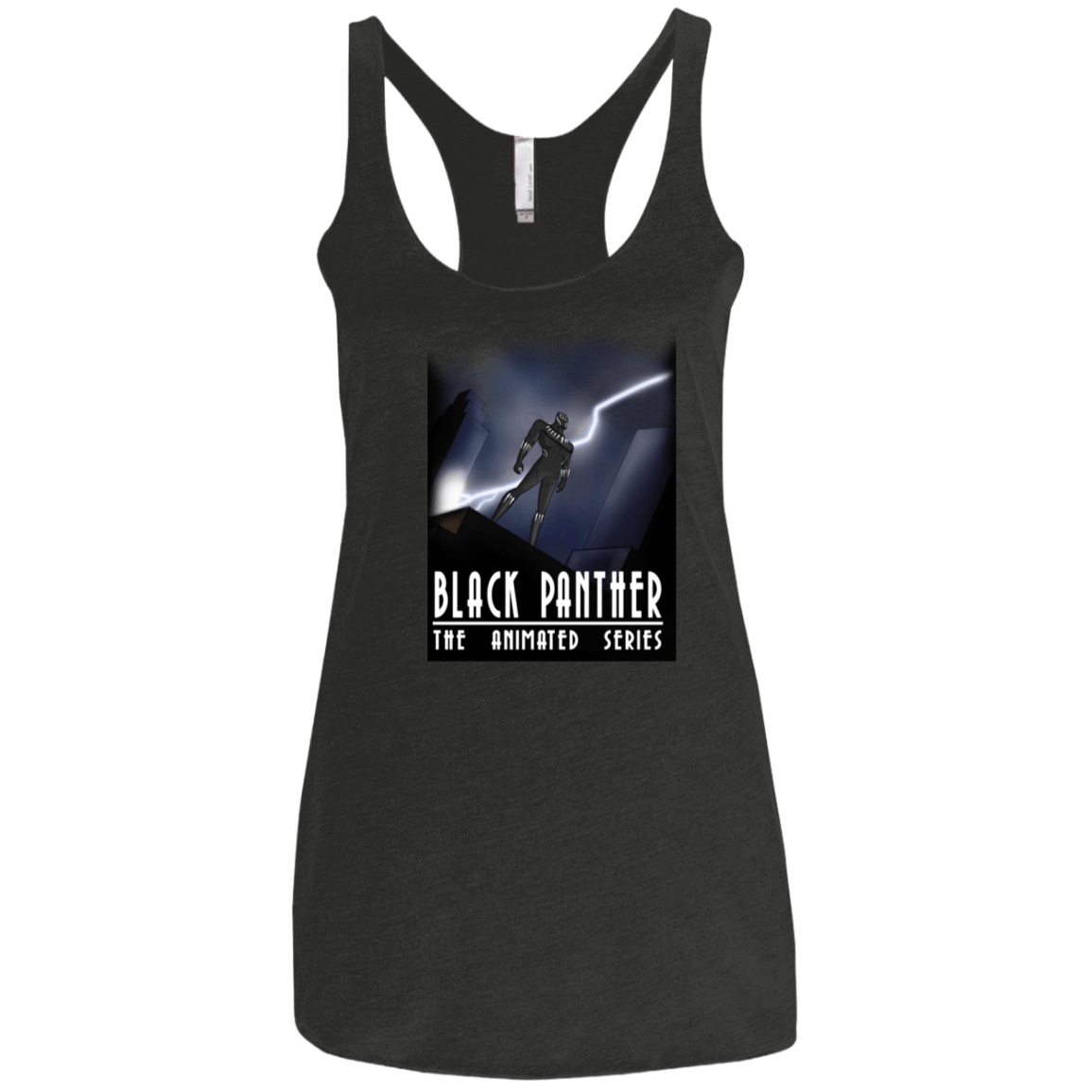 T-Shirts Vintage Black / X-Small Black Panther The Animated Series Women's Triblend Racerback Tank