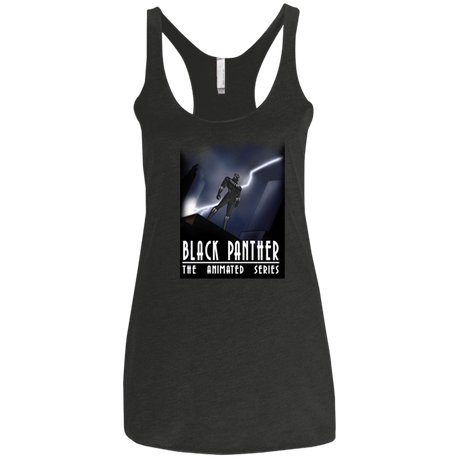 T-Shirts Vintage Black / X-Small Black Panther The Animated Series Women's Triblend Racerback Tank