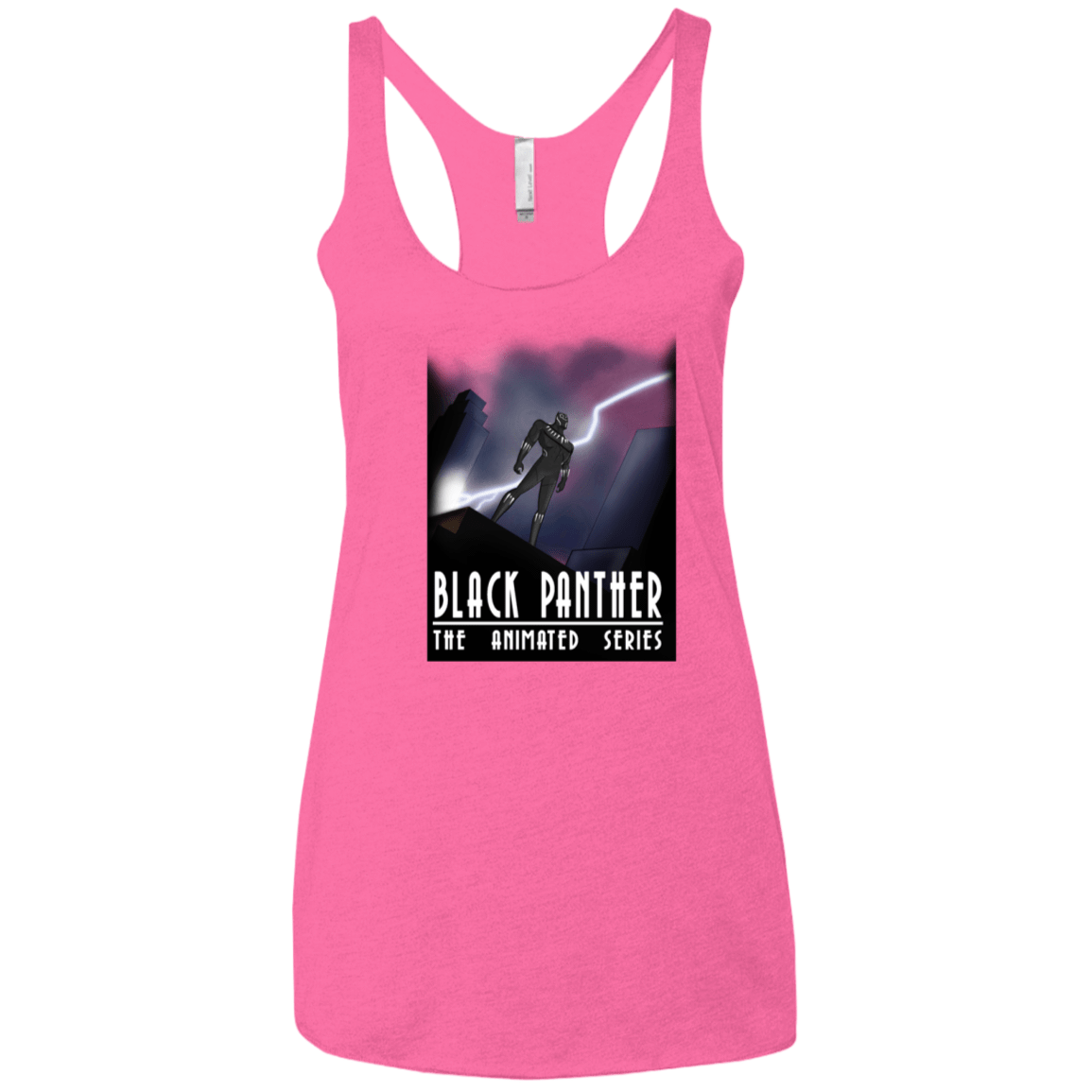 T-Shirts Vintage Pink / X-Small Black Panther The Animated Series Women's Triblend Racerback Tank