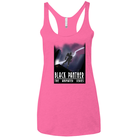 T-Shirts Vintage Pink / X-Small Black Panther The Animated Series Women's Triblend Racerback Tank