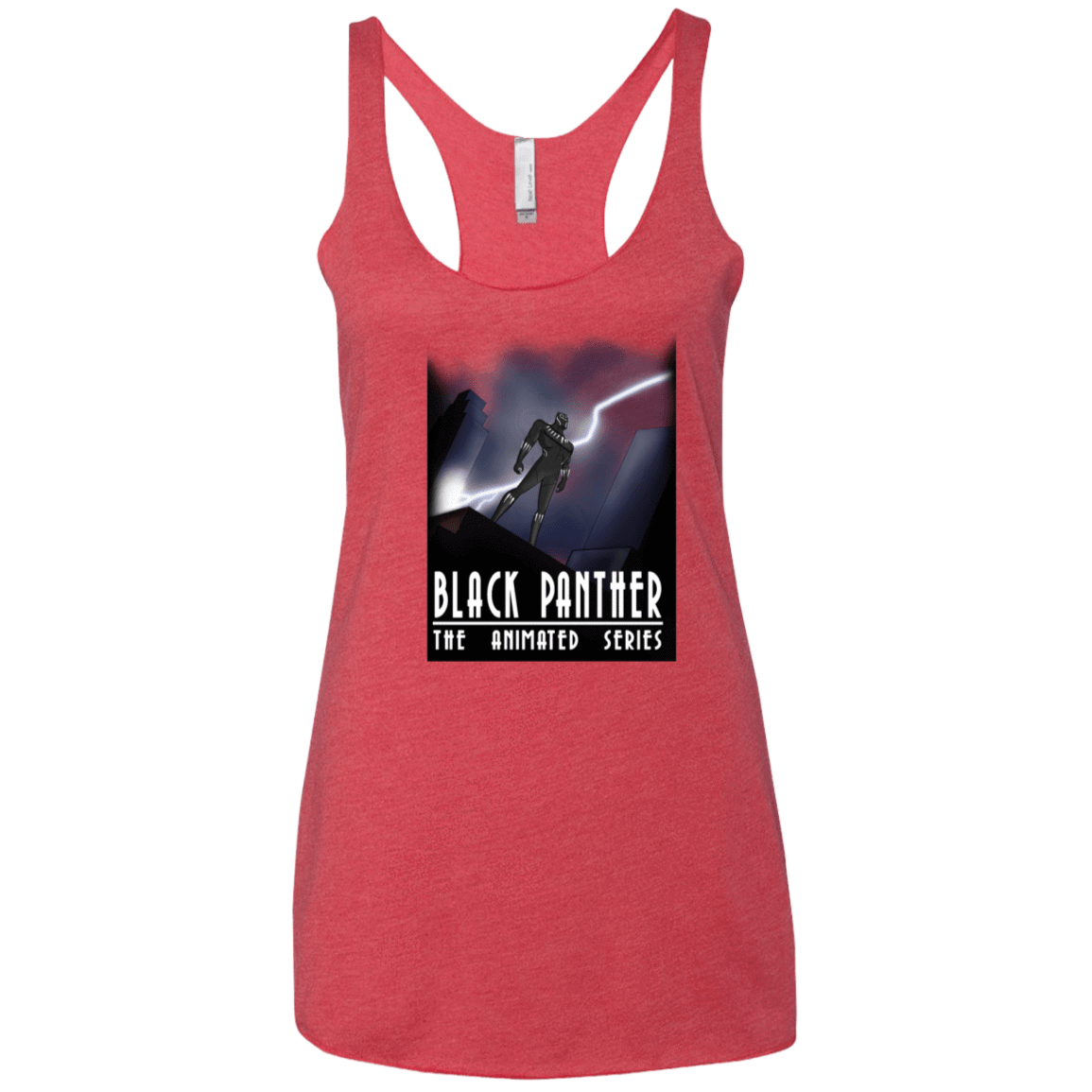 T-Shirts Vintage Red / X-Small Black Panther The Animated Series Women's Triblend Racerback Tank