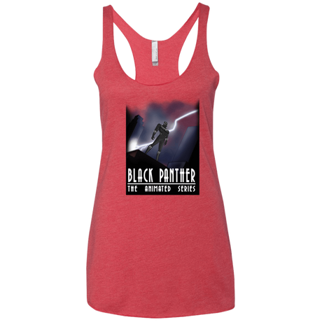 T-Shirts Vintage Red / X-Small Black Panther The Animated Series Women's Triblend Racerback Tank