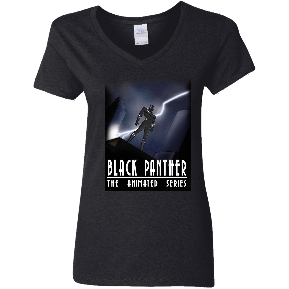 T-Shirts Black / S Black Panther The Animated Series Women's V-Neck T-Shirt