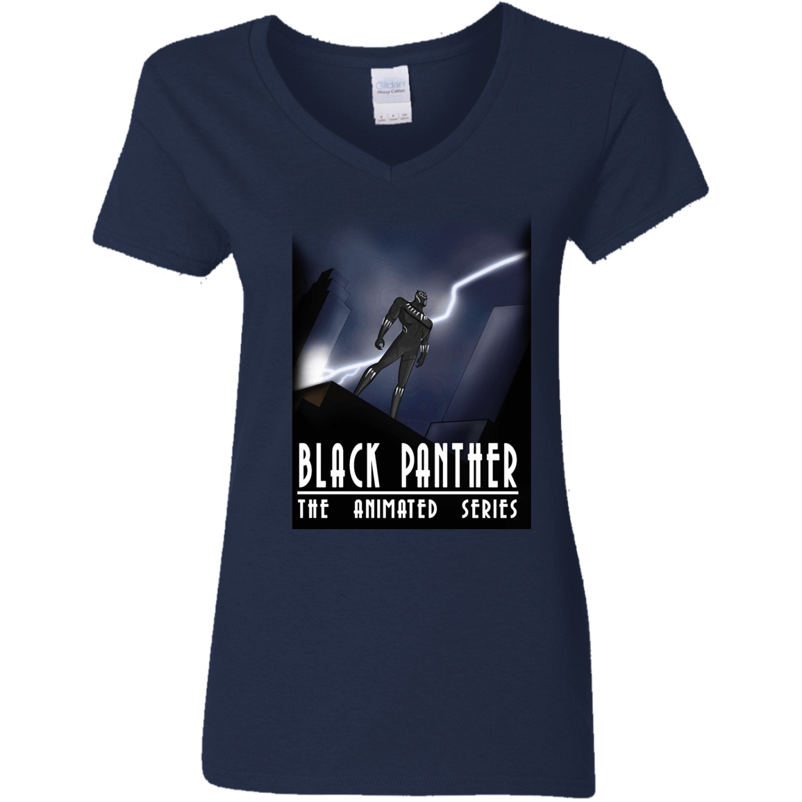 T-Shirts Navy / S Black Panther The Animated Series Women's V-Neck T-Shirt