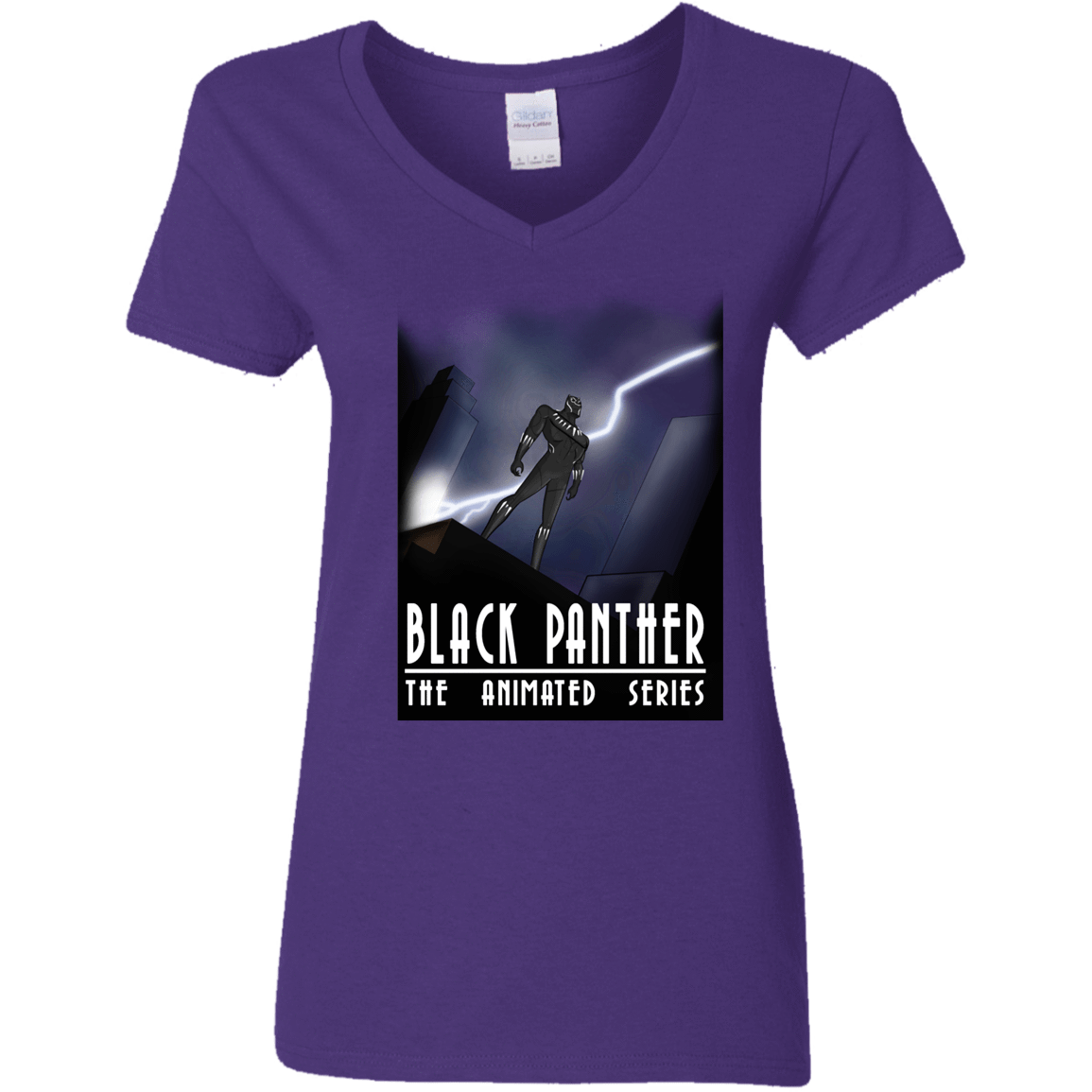 T-Shirts Purple / S Black Panther The Animated Series Women's V-Neck T-Shirt