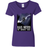 T-Shirts Purple / S Black Panther The Animated Series Women's V-Neck T-Shirt