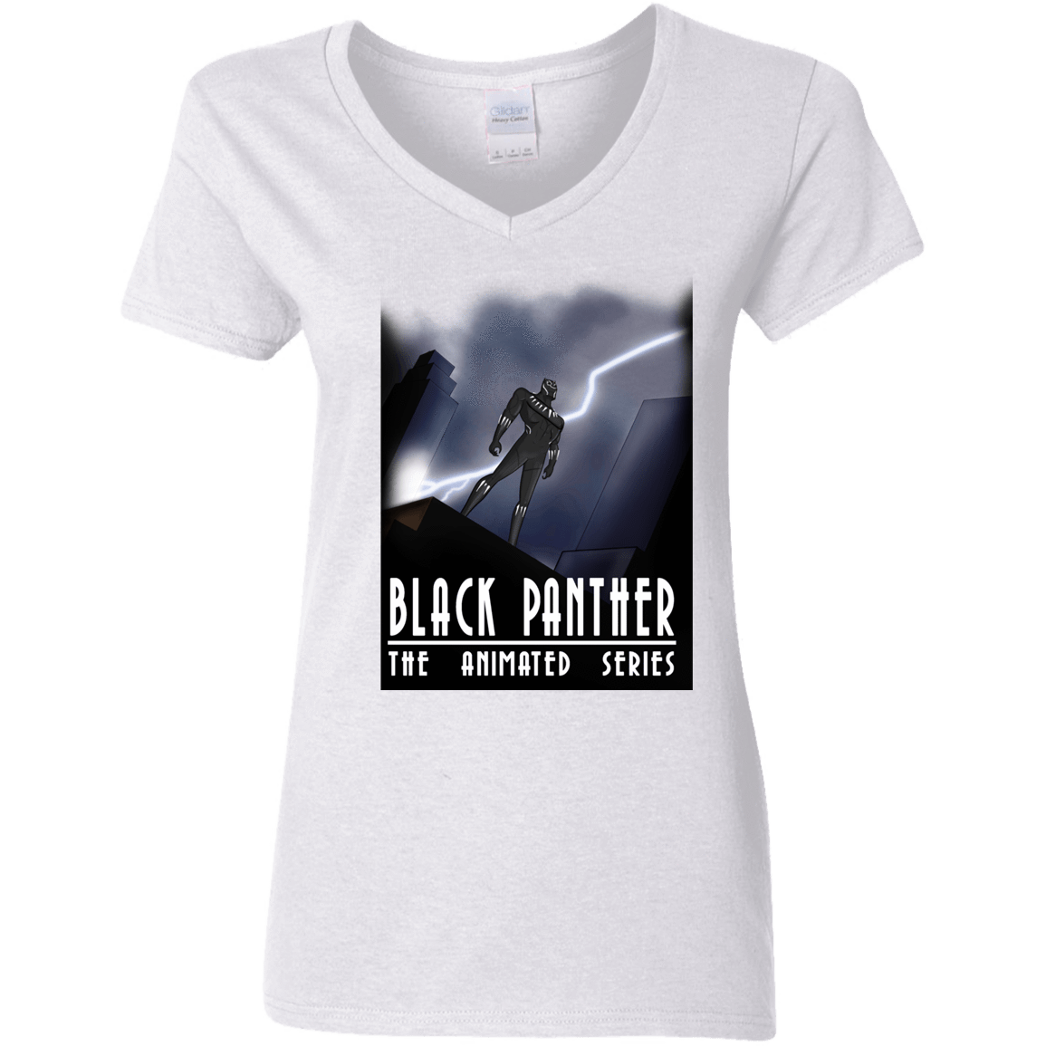 T-Shirts White / S Black Panther The Animated Series Women's V-Neck T-Shirt