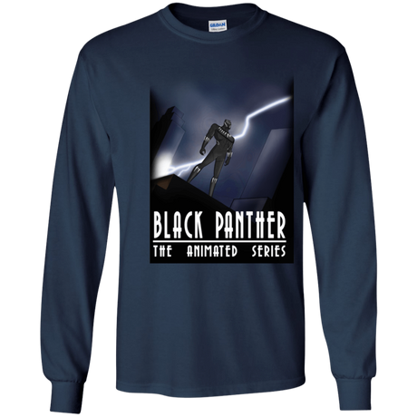 T-Shirts Navy / YS Black Panther The Animated Series Youth Long Sleeve T-Shirt