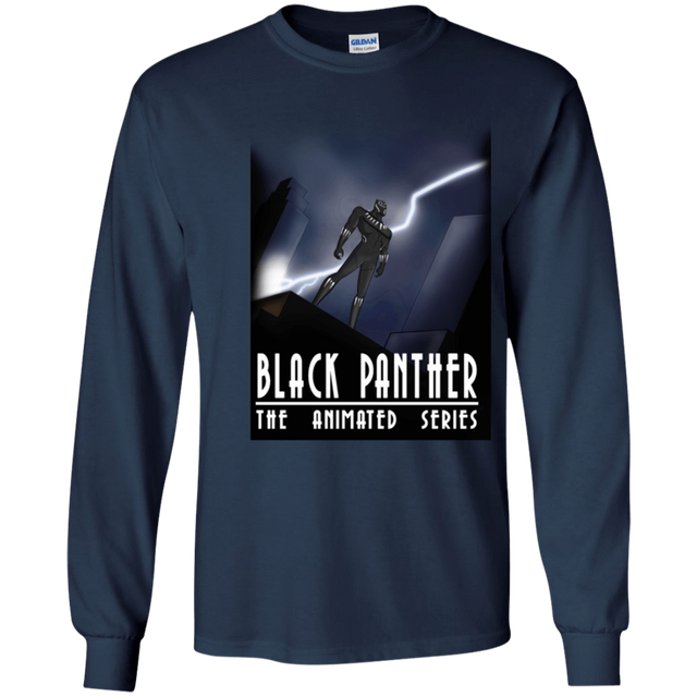 T-Shirts Navy / YS Black Panther The Animated Series Youth Long Sleeve T-Shirt