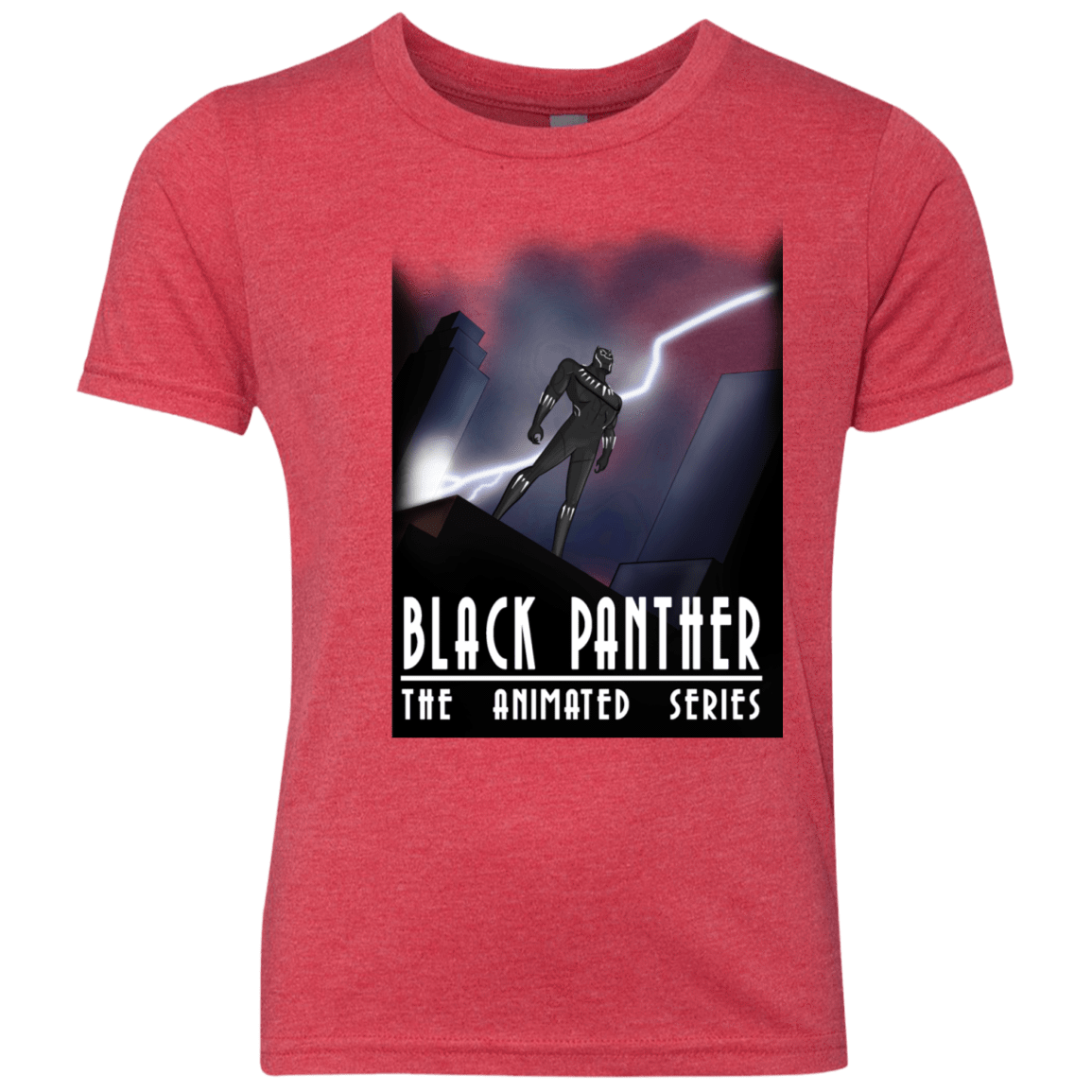 T-Shirts Vintage Red / YXS Black Panther The Animated Series Youth Triblend T-Shirt