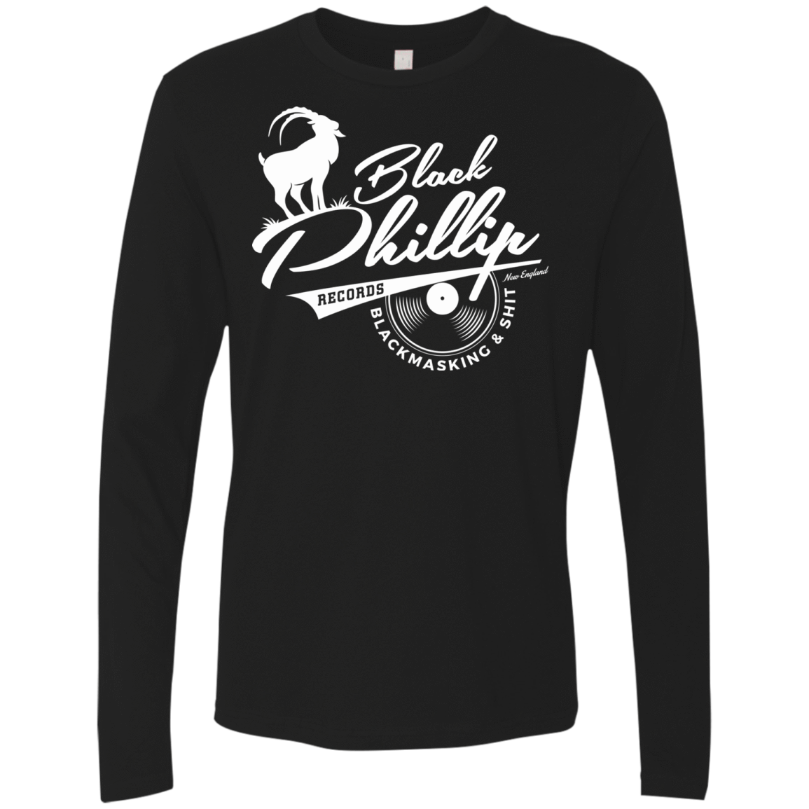 T-Shirts Black / Small BLACK PHILLIP RECORDS Men's Premium Long Sleeve