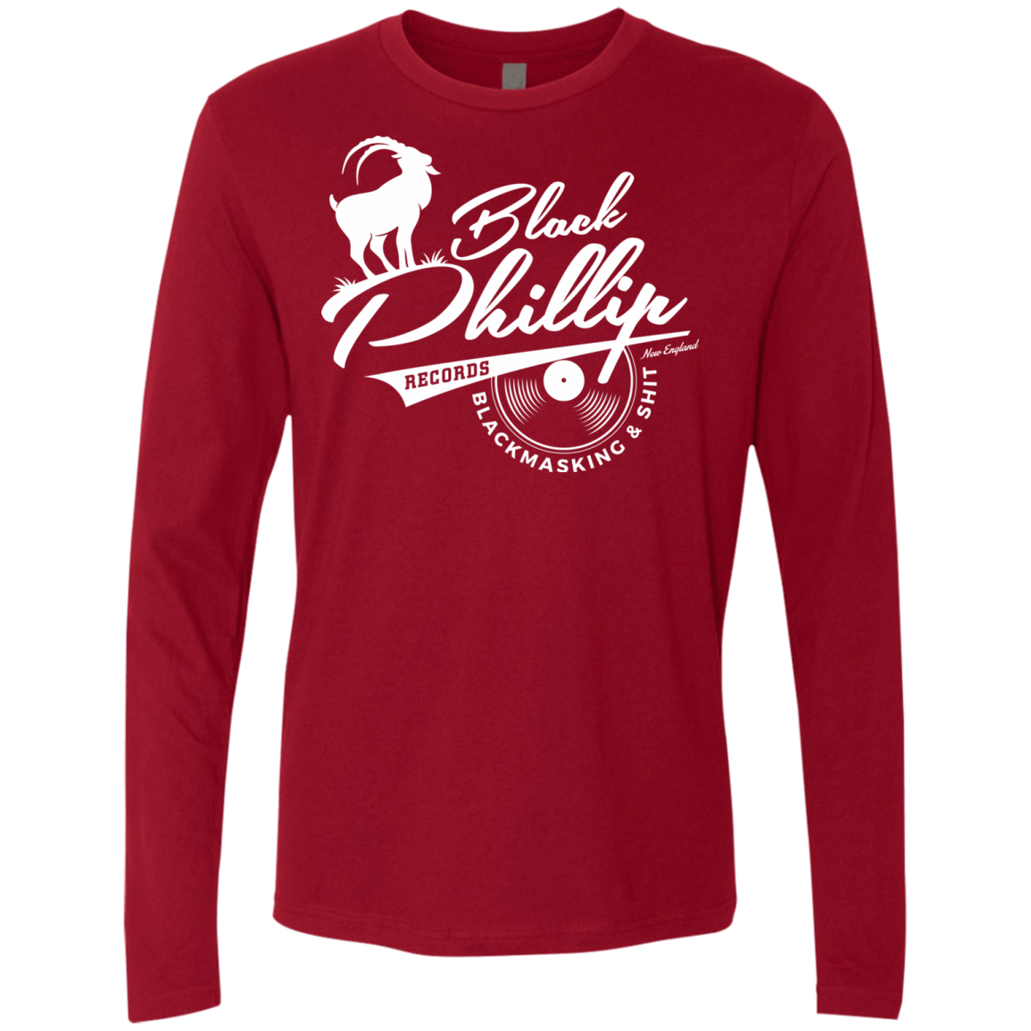 T-Shirts Cardinal / Small BLACK PHILLIP RECORDS Men's Premium Long Sleeve