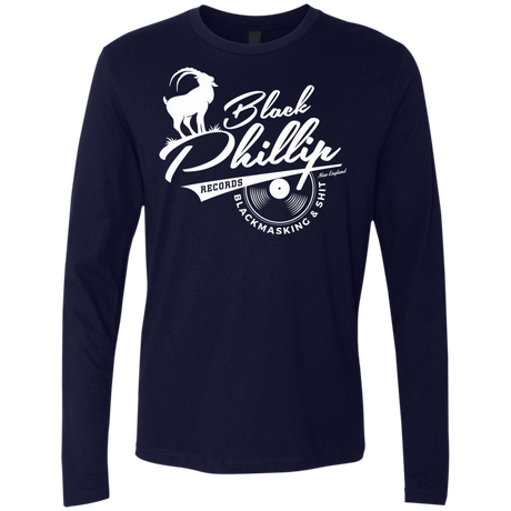 T-Shirts Midnight Navy / Small BLACK PHILLIP RECORDS Men's Premium Long Sleeve