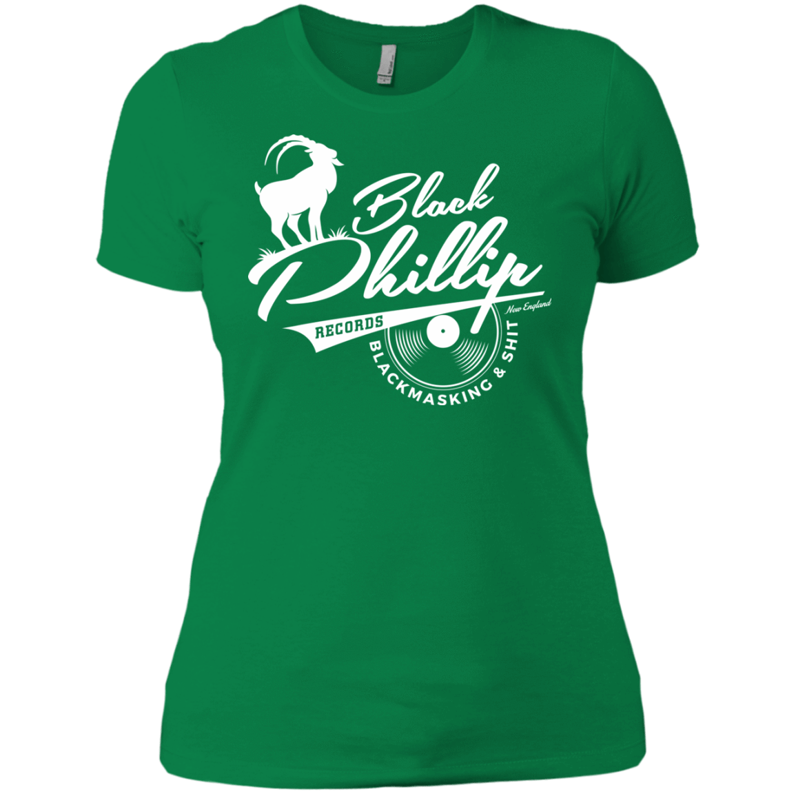 T-Shirts Kelly Green / X-Small BLACK PHILLIP RECORDS Women's Premium T-Shirt