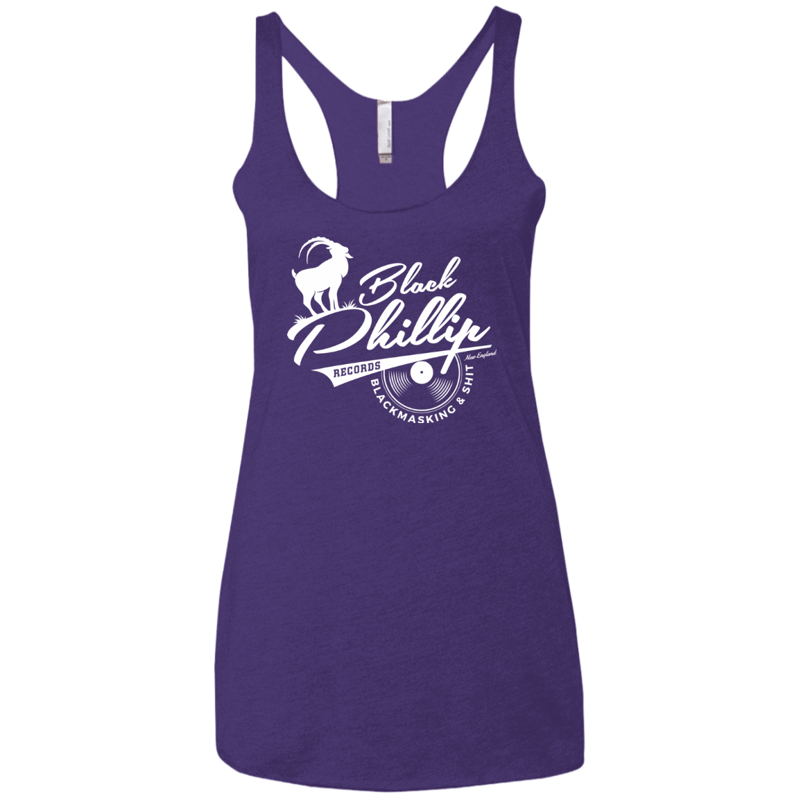 T-Shirts Purple / X-Small BLACK PHILLIP RECORDS Women's Triblend Racerback Tank