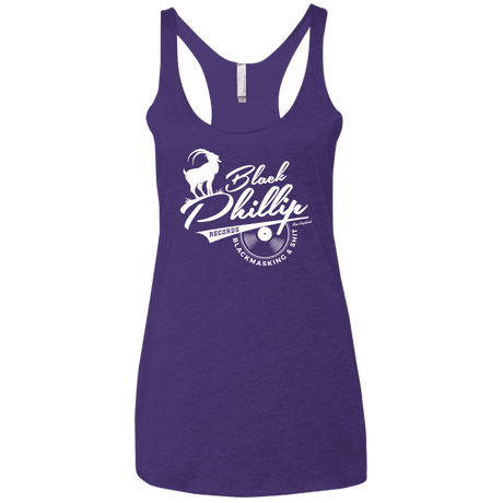 T-Shirts Purple / X-Small BLACK PHILLIP RECORDS Women's Triblend Racerback Tank