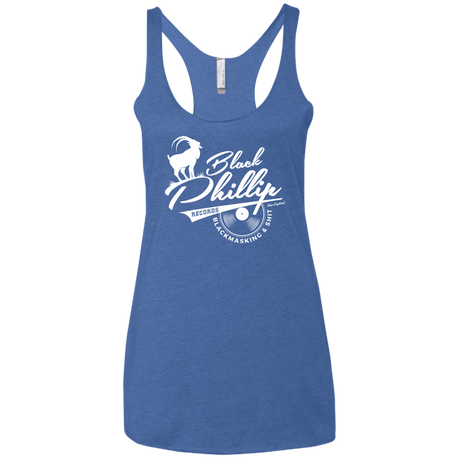 T-Shirts Vintage Royal / X-Small BLACK PHILLIP RECORDS Women's Triblend Racerback Tank