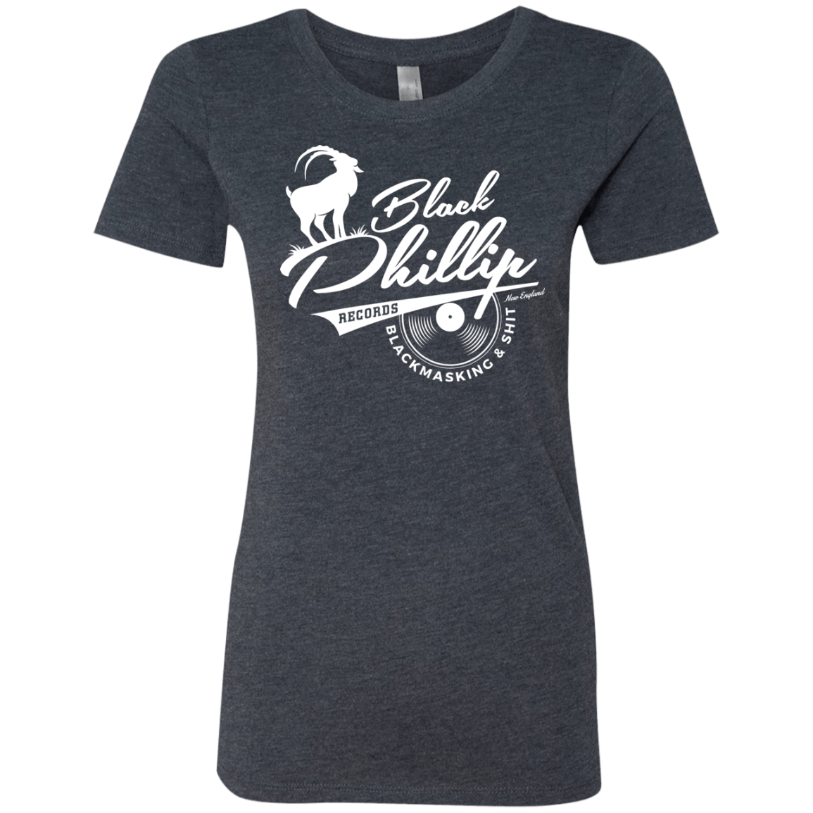 T-Shirts Vintage Navy / Small BLACK PHILLIP RECORDS Women's Triblend T-Shirt