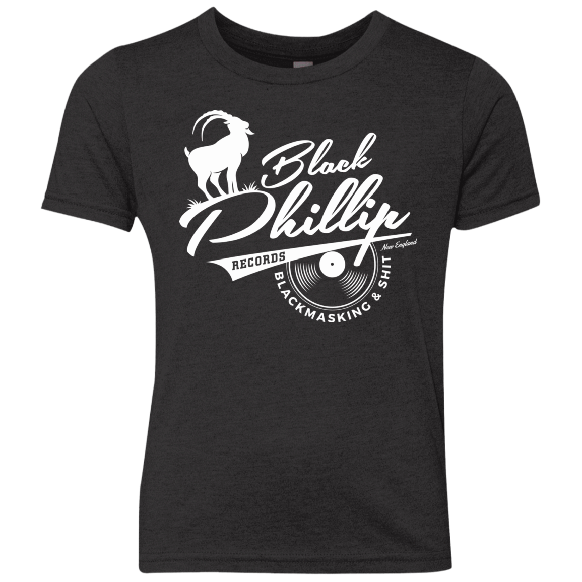 T-Shirts Vintage Black / YXS BLACK PHILLIP RECORDS Youth Triblend T-Shirt