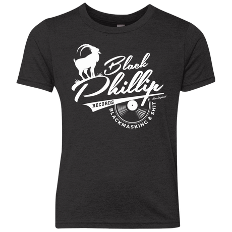 T-Shirts Vintage Black / YXS BLACK PHILLIP RECORDS Youth Triblend T-Shirt