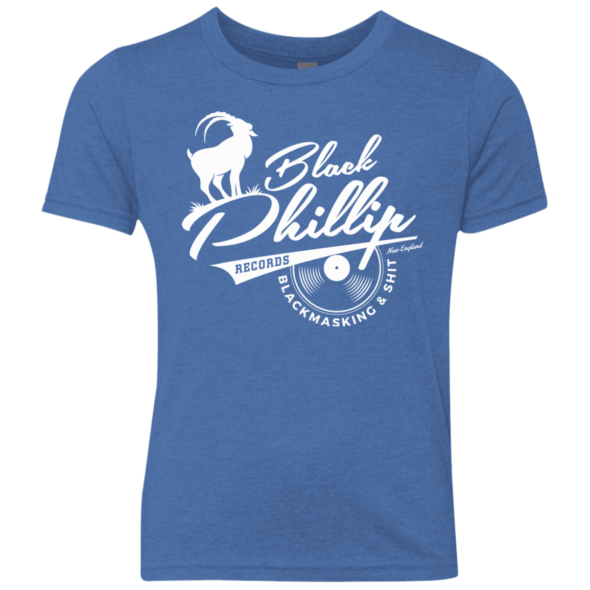 T-Shirts Vintage Royal / YXS BLACK PHILLIP RECORDS Youth Triblend T-Shirt