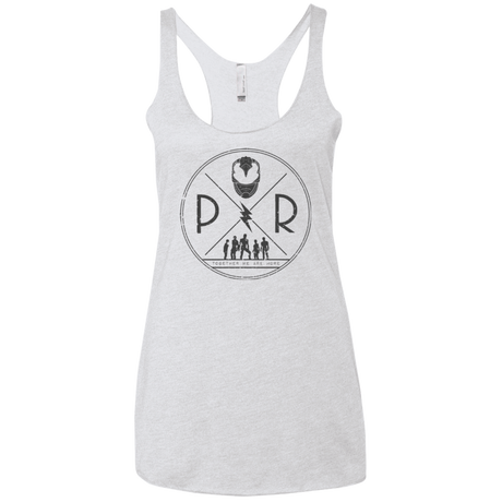 T-Shirts Heather White / X-Small Black Power Women's Triblend Racerback Tank