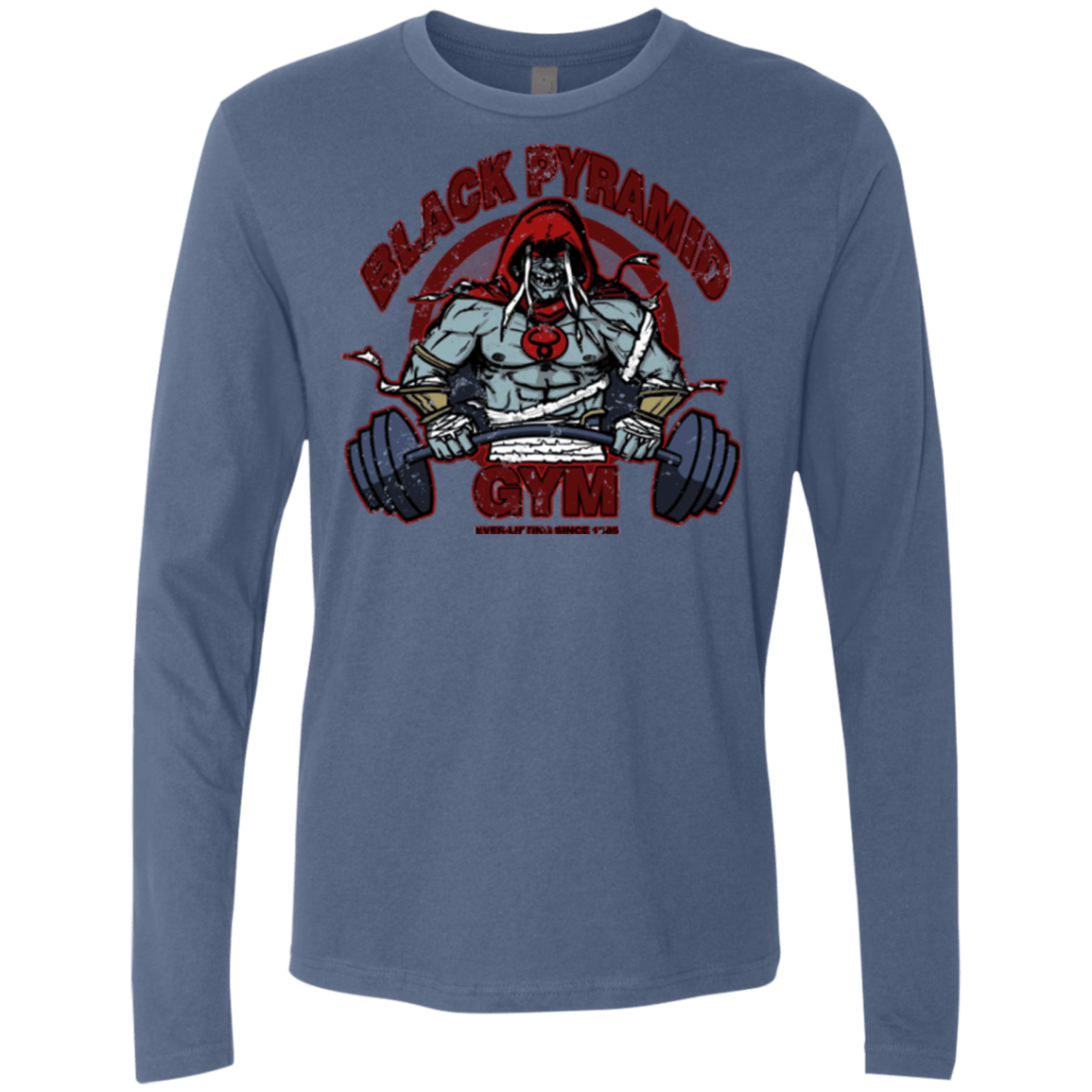 T-Shirts Indigo / Small Black Pyramid Gym Men's Premium Long Sleeve