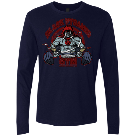 T-Shirts Midnight Navy / Small Black Pyramid Gym Men's Premium Long Sleeve