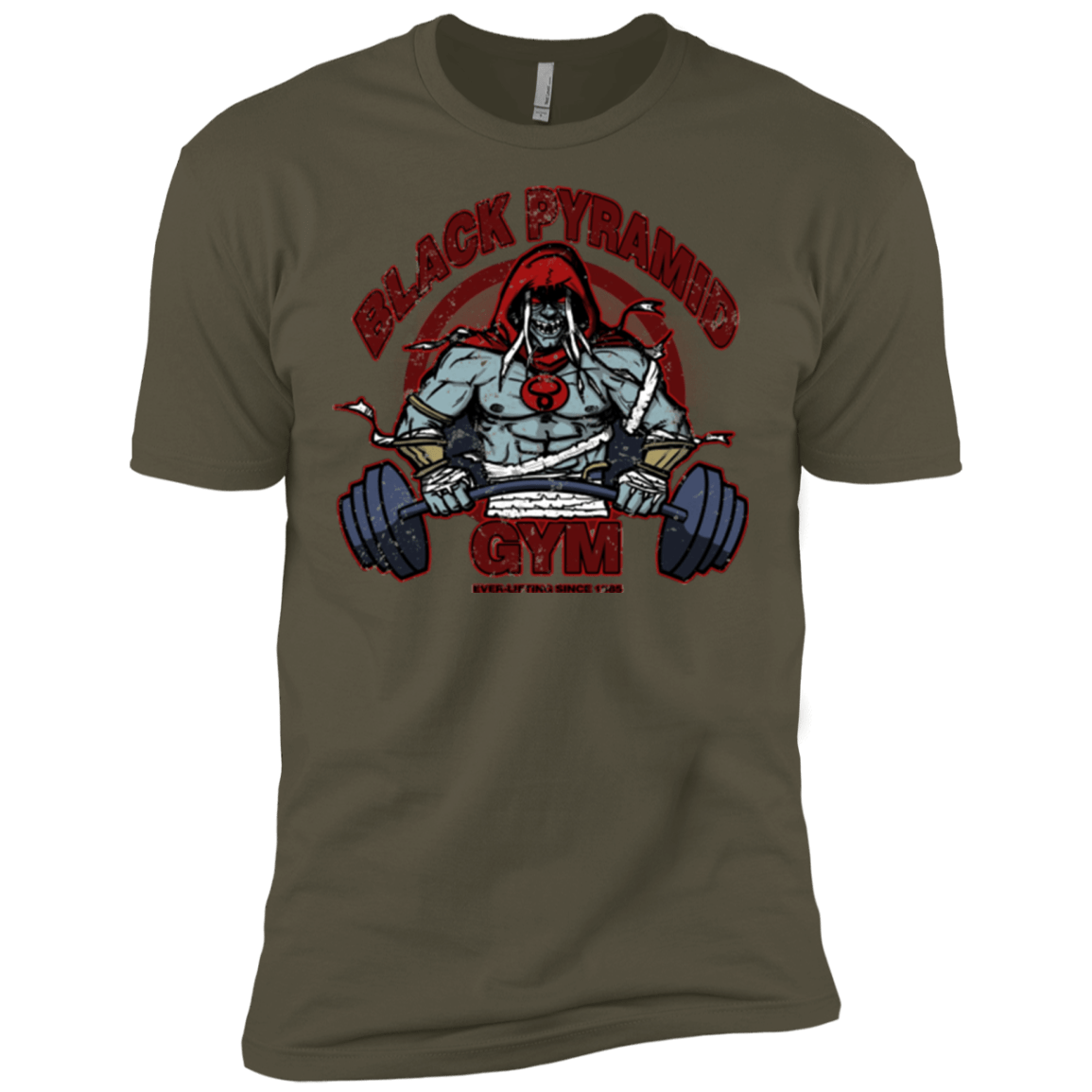T-Shirts Military Green / X-Small Black Pyramid Gym Men's Premium T-Shirt