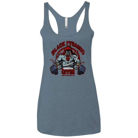 T-Shirts Indigo / X-Small Black Pyramid Gym Women's Triblend Racerback Tank