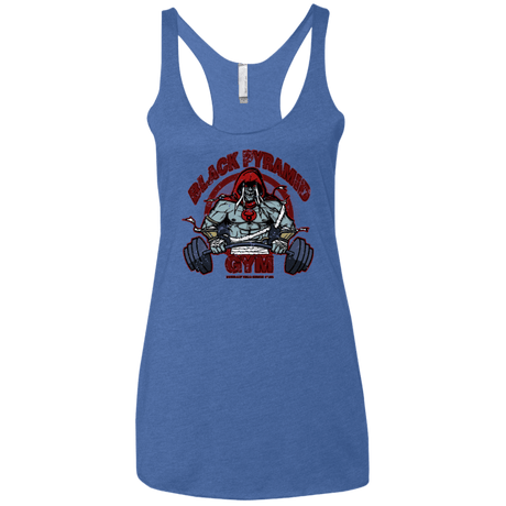 T-Shirts Vintage Royal / X-Small Black Pyramid Gym Women's Triblend Racerback Tank