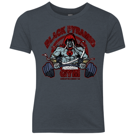 T-Shirts Vintage Navy / YXS Black Pyramid Gym Youth Triblend T-Shirt