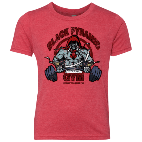 T-Shirts Vintage Red / YXS Black Pyramid Gym Youth Triblend T-Shirt