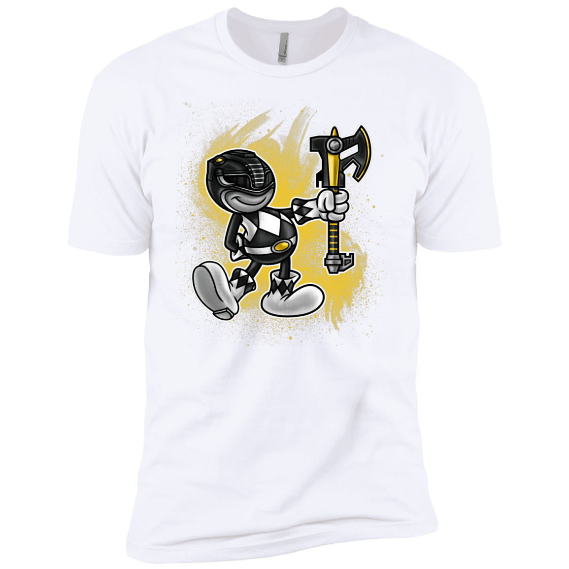 T-Shirts White / YXS Black Ranger Artwork Boys Premium T-Shirt