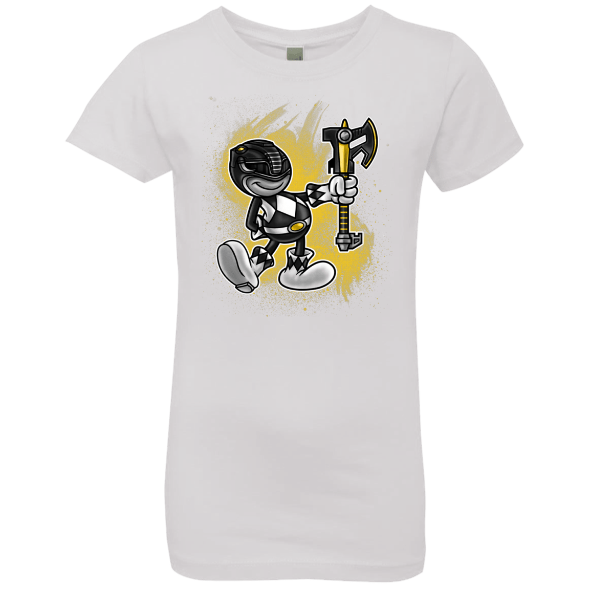 T-Shirts White / YXS Black Ranger Artwork Girls Premium T-Shirt