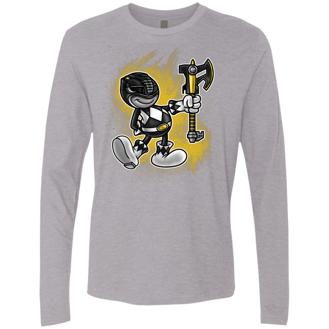 T-Shirts Heather Grey / Small Black Ranger Artwork Men's Premium Long Sleeve