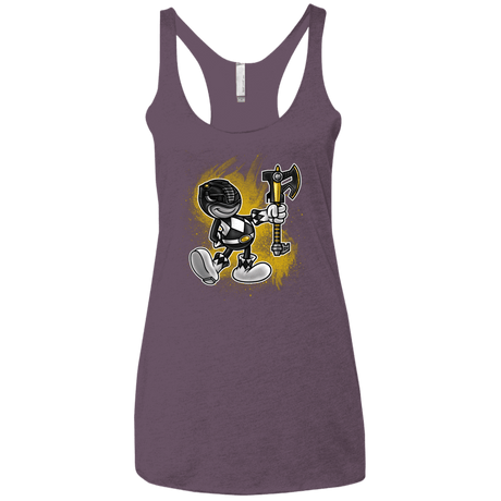 T-Shirts Vintage Purple / X-Small Black Ranger Artwork Women's Triblend Racerback Tank