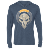 T-Shirts Indigo / X-Small Black Robed Terrorist Triblend Long Sleeve Hoodie Tee