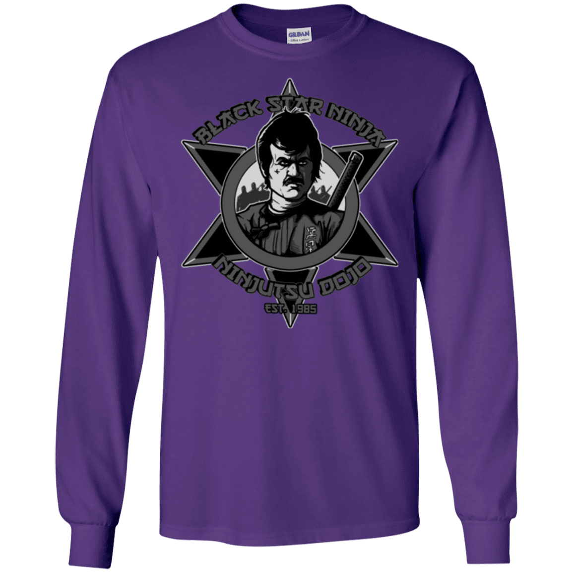 T-Shirts Purple / S Black Star Dojo Men's Long Sleeve T-Shirt