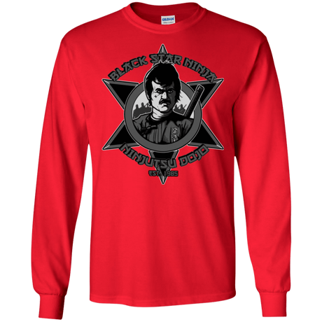 T-Shirts Red / S Black Star Dojo Men's Long Sleeve T-Shirt