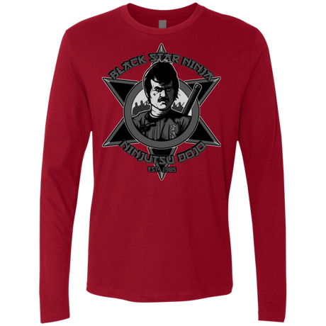 T-Shirts Cardinal / S Black Star Dojo Men's Premium Long Sleeve