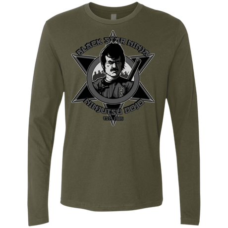 T-Shirts Military Green / S Black Star Dojo Men's Premium Long Sleeve