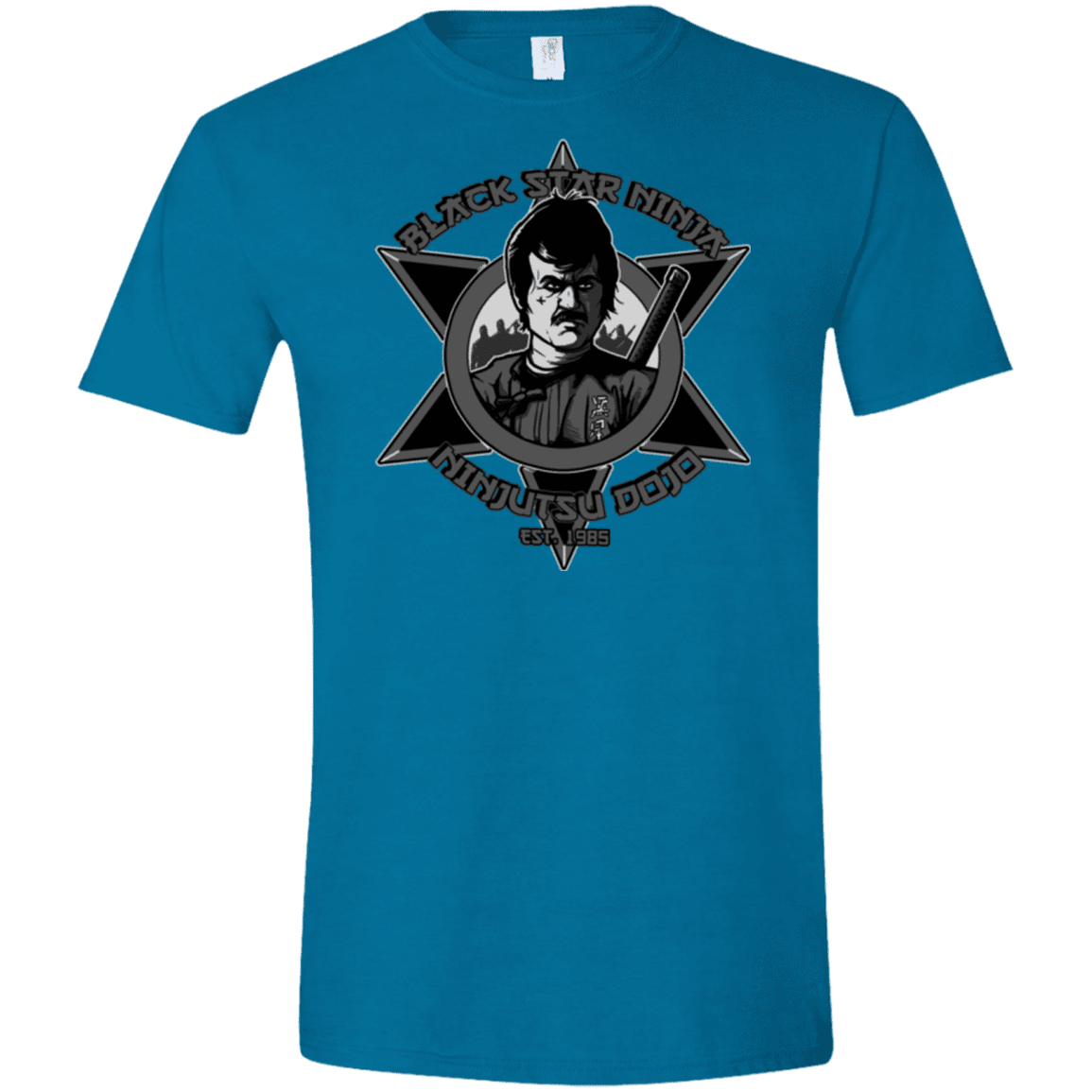 T-Shirts Antique Sapphire / S Black Star Dojo Men's Semi-Fitted Softstyle