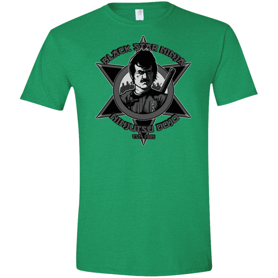 T-Shirts Heather Irish Green / S Black Star Dojo Men's Semi-Fitted Softstyle