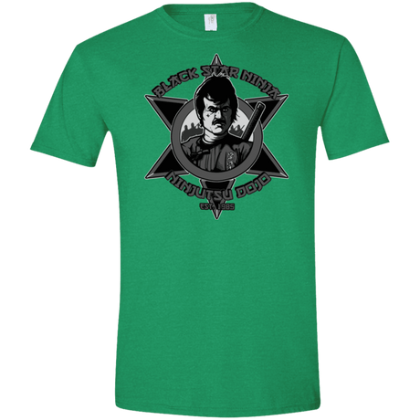 T-Shirts Heather Irish Green / S Black Star Dojo Men's Semi-Fitted Softstyle