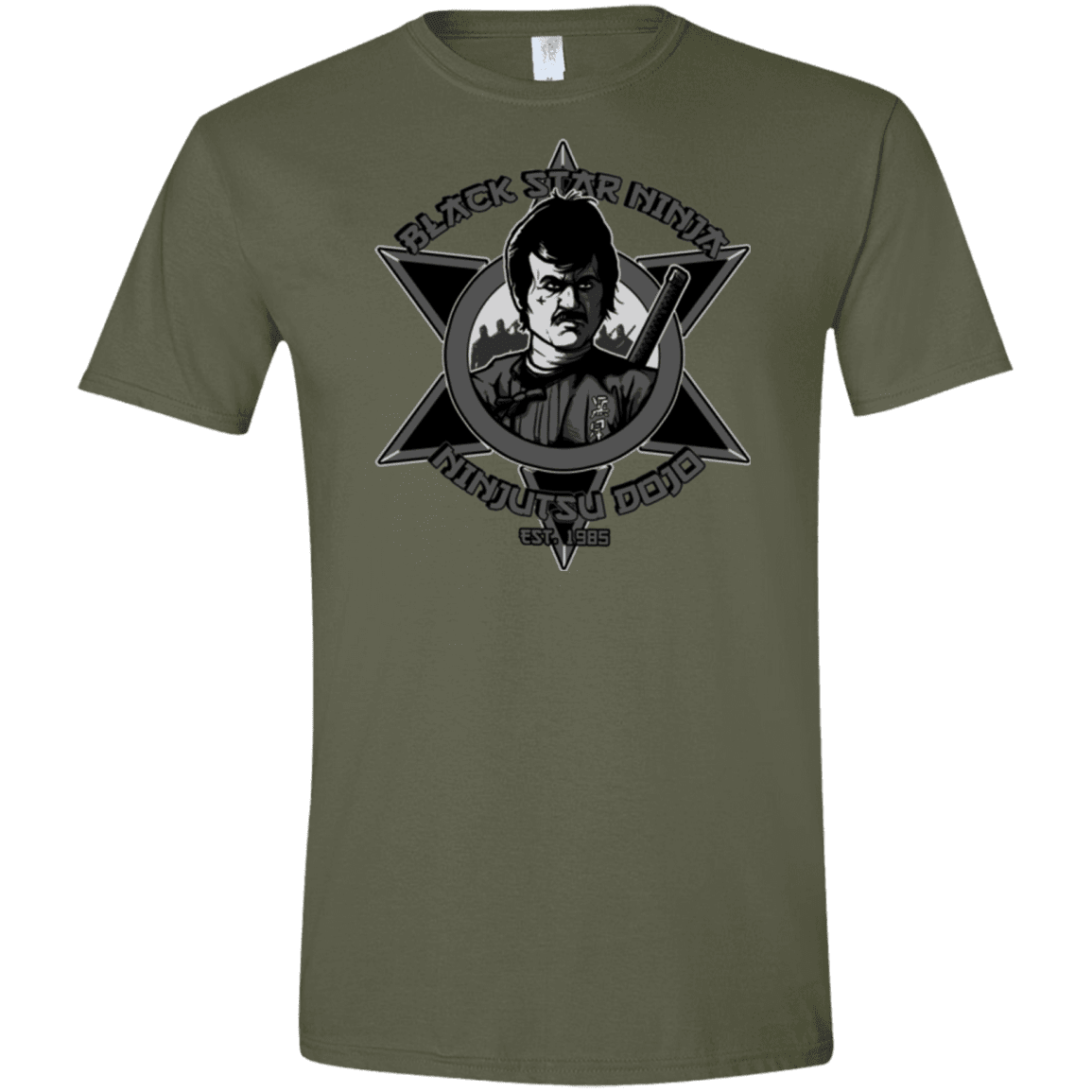 T-Shirts Military Green / S Black Star Dojo Men's Semi-Fitted Softstyle